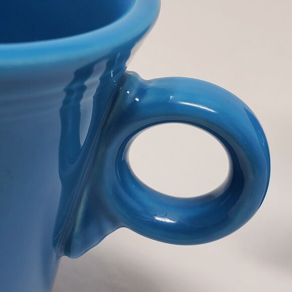 FIESTAWARE Homer Laughlin Classic Ring handle 10.5 Oz Cup Blue Set of 2 - Picture 9 of 11